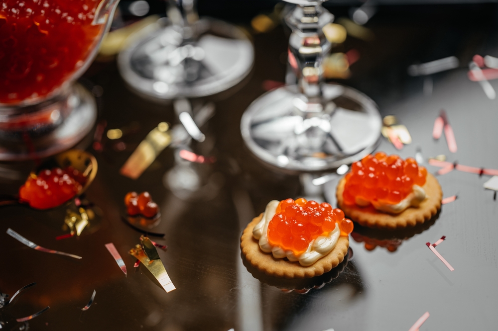 tartine cu icre rosii